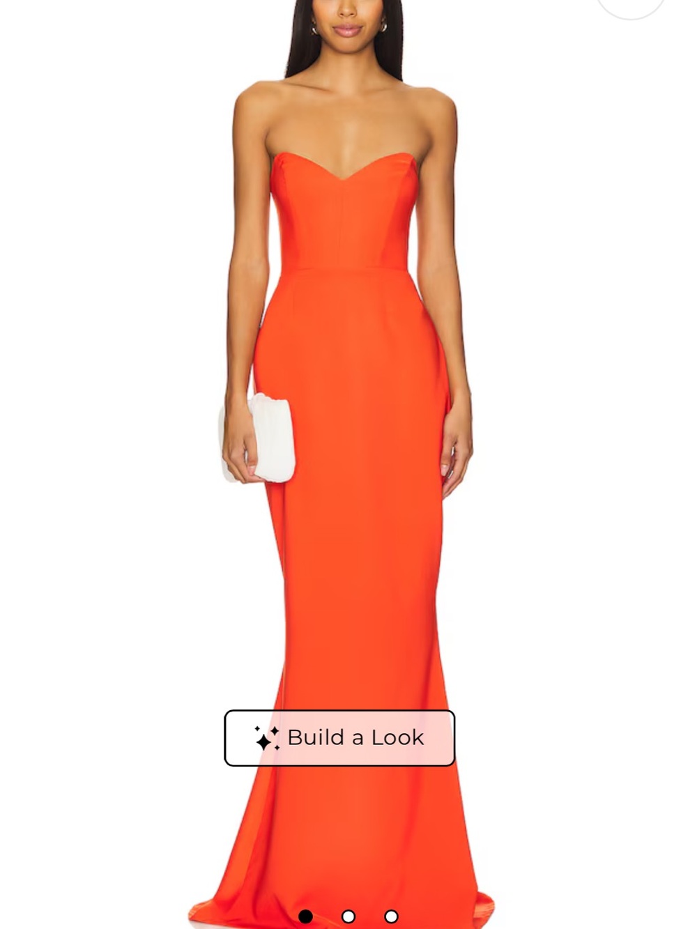 Nookie Strapless Sweetheart Gown in Bright Orange